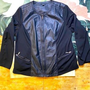 Alfani 🖤 Faux Leather Zip Up Jacket